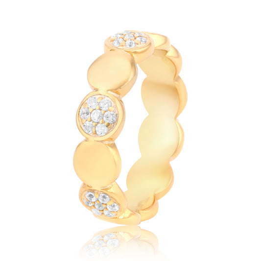 Dazzling Celestial Gold Ring Band