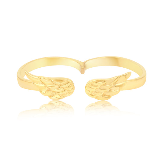 Avian Elegance Gold Wing Ring