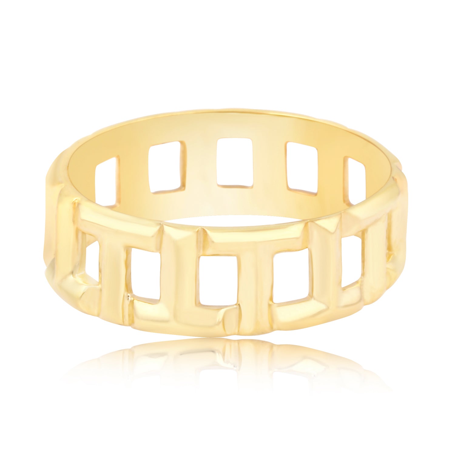 Edgy Gold plated Ring Band