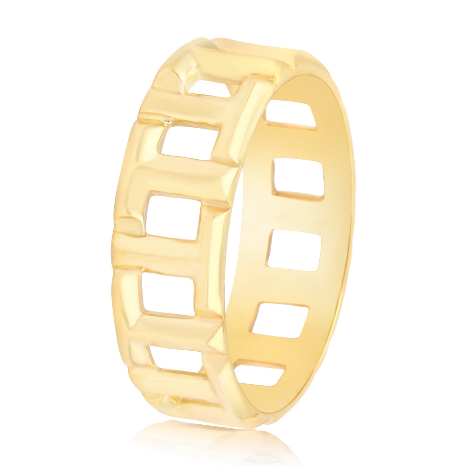 Edgy Gold plated Ring Band