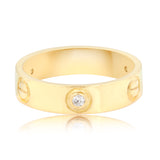 Golden delicate Zircon Ring Band