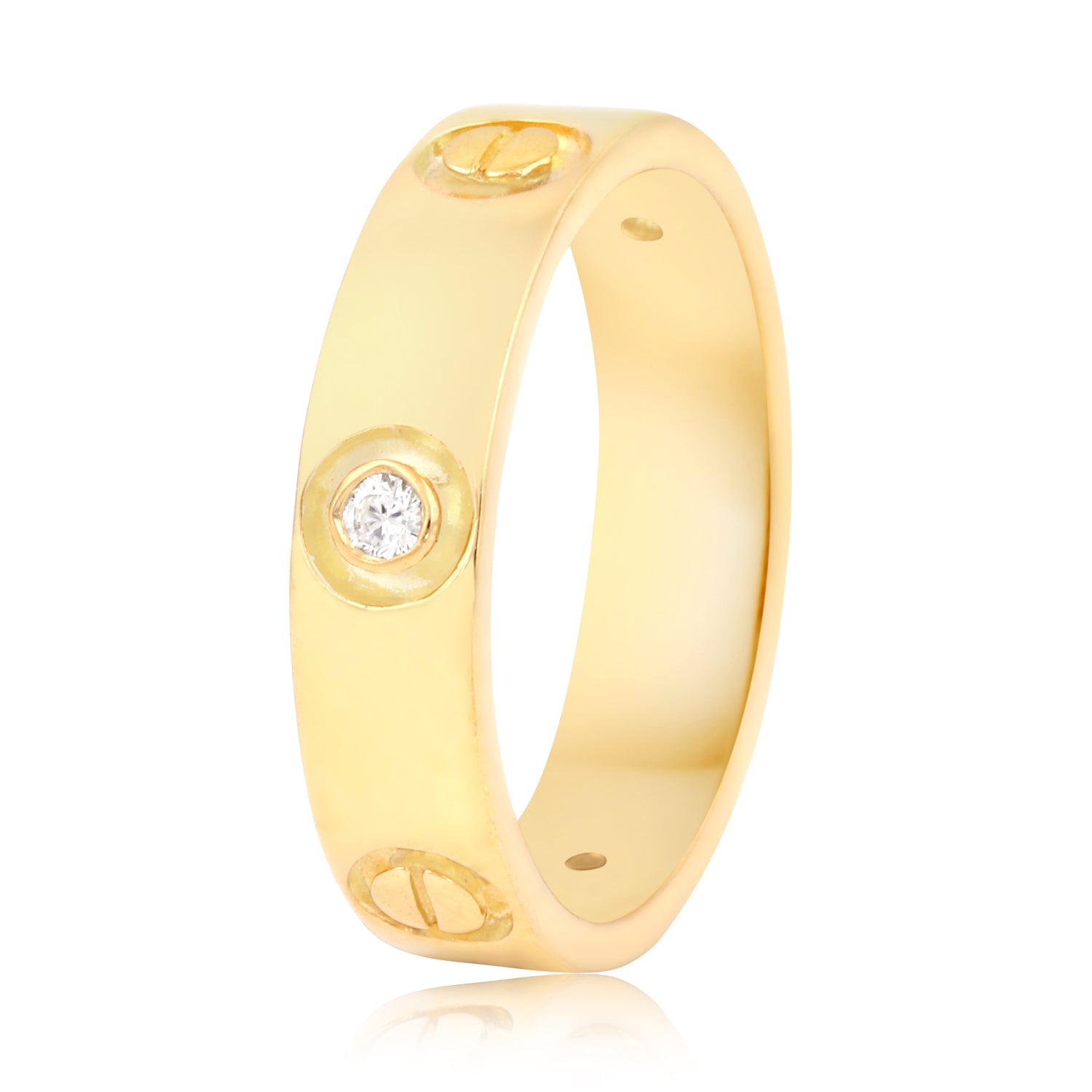 Golden delicate Zircon Ring Band