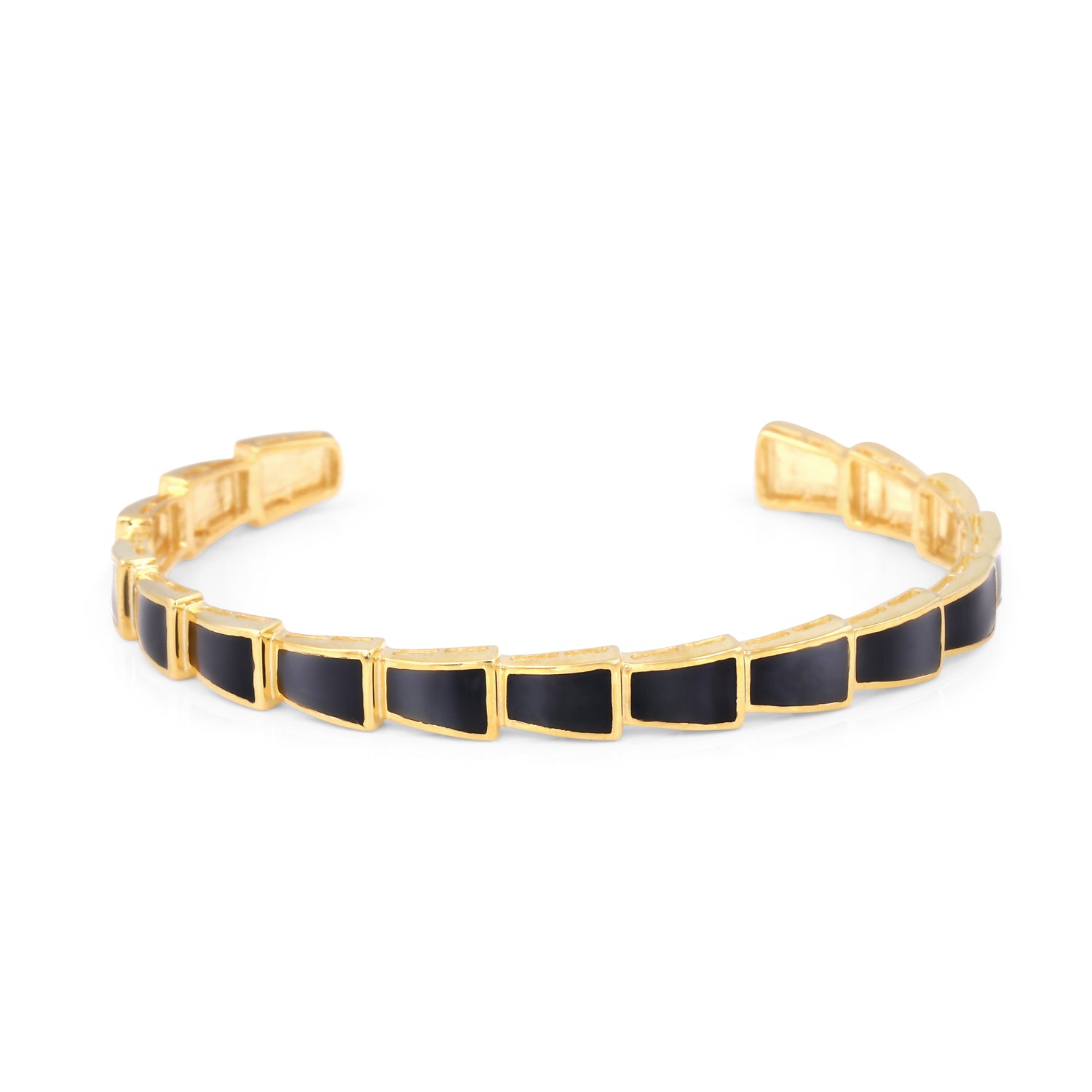 Golden Elegance Enamel Cuff