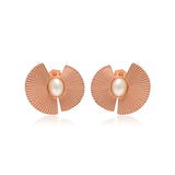 Sun Kissed Pearls Stud