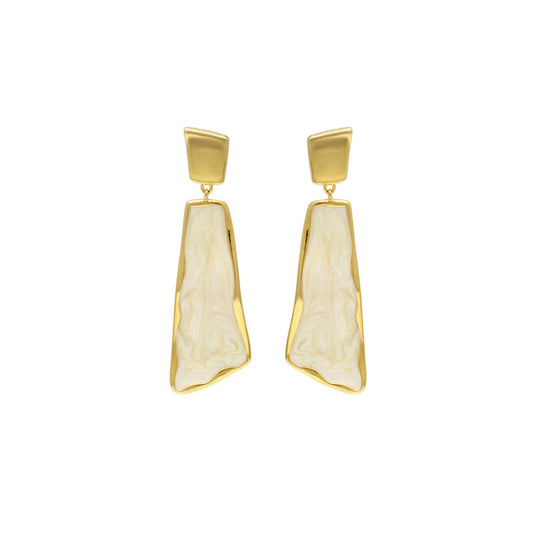 golden Enamel dangling earring