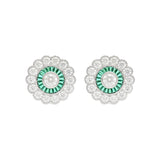 Floral Diamond stud Earrings