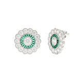 Floral Diamond stud Earrings