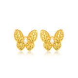 Golden Butterfly Stud