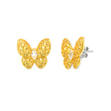 Golden Butterfly Stud