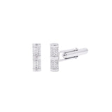 Silver Pave bar cufflink