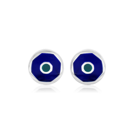 Silver Enamel Cufflink