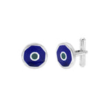 Silver Enamel Cufflink