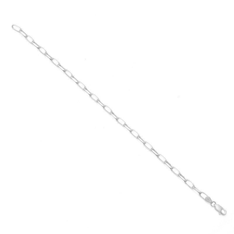 Silver clip chain bracelet