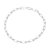 Silver clip chain bracelet