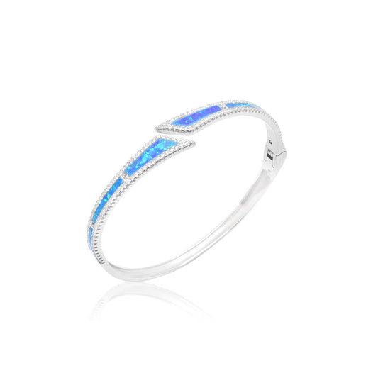 Silver Opal Studded Cuff