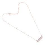 Silver Mother of Pearl Bar Necklace