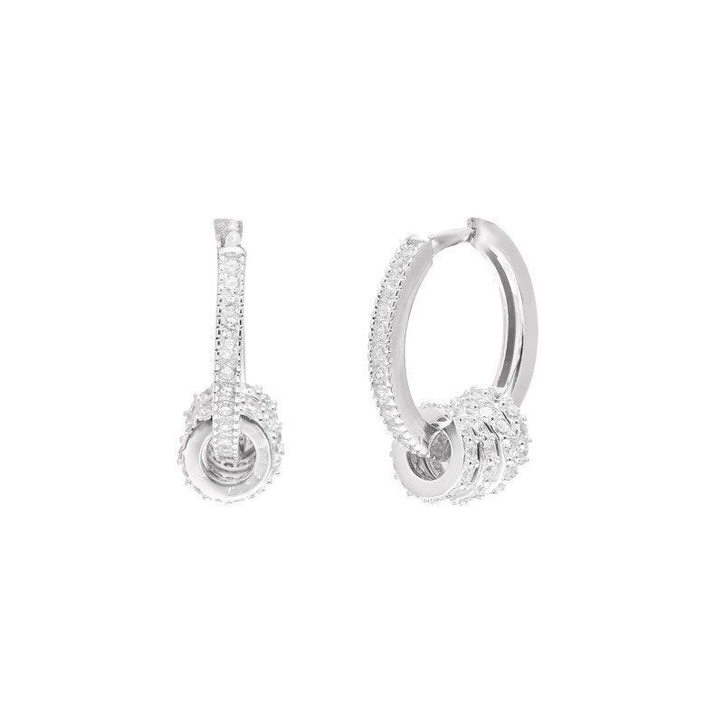 Knotted Diamond Hoops earring