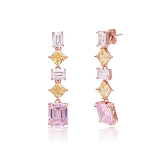 Fancy Colour dangle earring