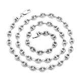 925 Sterling silver coffee bean chain