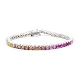 Multisapphire Tennis Bracelet