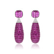 Silver Ruby Teardrops Earring