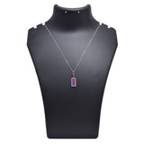 Ruby Invisible Pave Setting Pendant