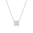 CZ Four-Leaf Clover Pendant Necklace 925 Sterling Silver