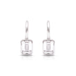 Classic Emerald-Cut Cubic Zirconia Leverback Earrings