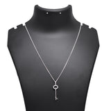 Key Chain Pendant with Cubic Zirconia 925 Sterling Silver