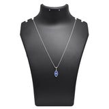 Blue Opal Evil Eye Chain Pendant 925 Sterling Silver