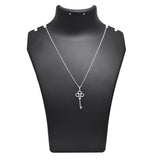 Sparkling Key Pendant - 925 Sterling Silver