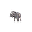925 Sterling Silver Handcrafted Marcasite Elephant Brooch