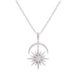 925 Sterling Silver Star and Moon Pendant