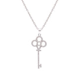 Sparkling Key Pendant - 925 Sterling Silver
