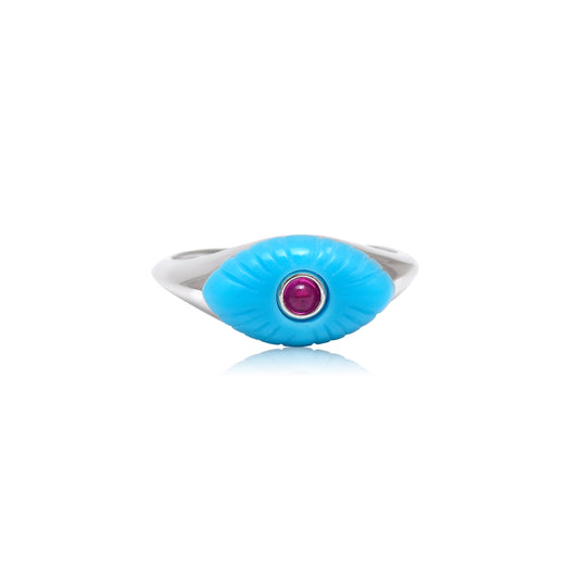 Turquoise Evil Eye  Ring