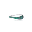 Emerald Pavé Curved Statement Band