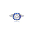 Diamond Sapphire Halo Ring