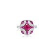Ruby Diamond Art Deco Style Ring