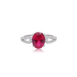 Oval Ruby Diamond Twist Ring