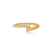 Yellow Gold Diamond V Wrap Ring