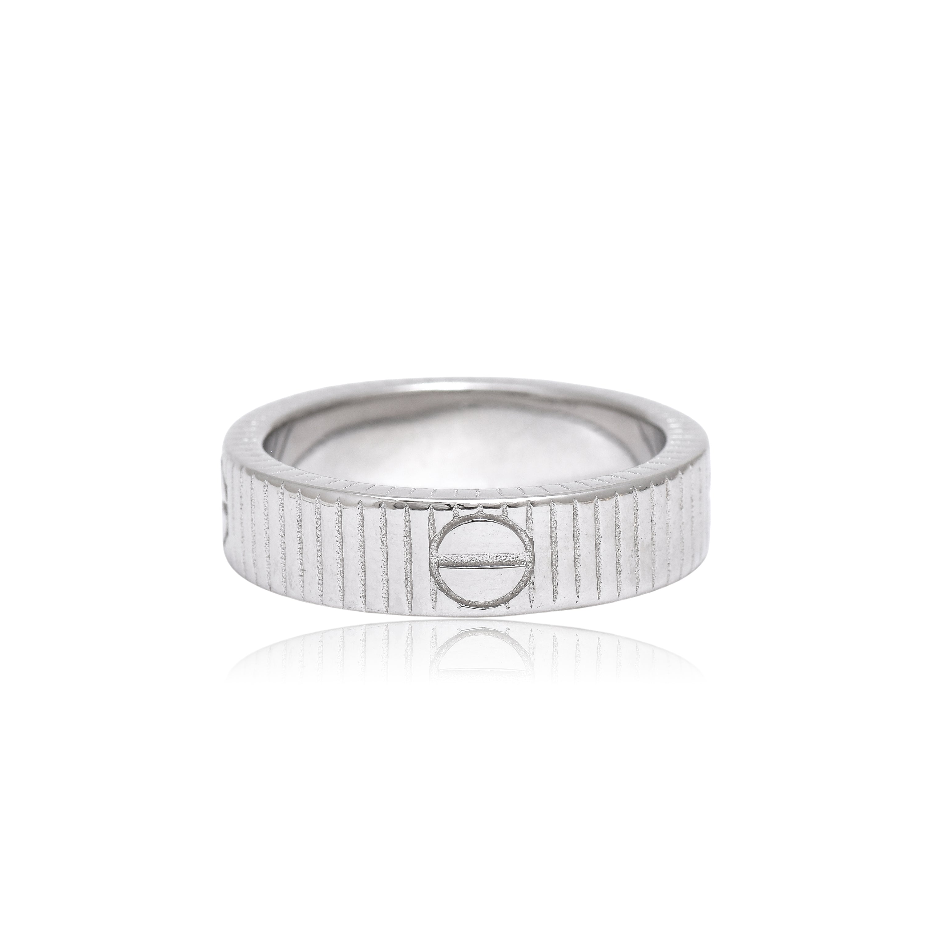 Unisex Silver Ring – Classic Textured Band