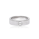 Unisex Silver Ring – Classic Textured Band