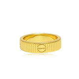 Unisex Gold Ring – Classic Textured Band