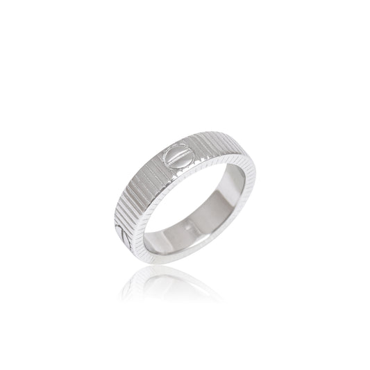 Unisex Silver Ring – Classic Textured Band