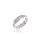 Unisex Silver Ring – Classic Textured Band