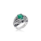 Emerald Diamond Luxury Cocktail Ring