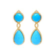 Contemporary Turquoise Teardrop Dangle Earrings