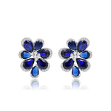 Flower Stud Earrings in Sterling Silver