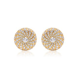Vintage Style Gold Spiral Stud Earrings