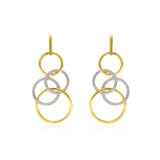Gold Circle Drop Earrings